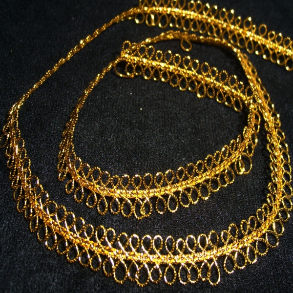 Decorative Braid - Double Loops - Gold